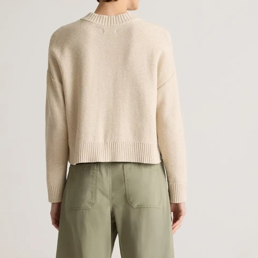 Quince Organic Cotton Cropped Sweater - Picture 3 of 4